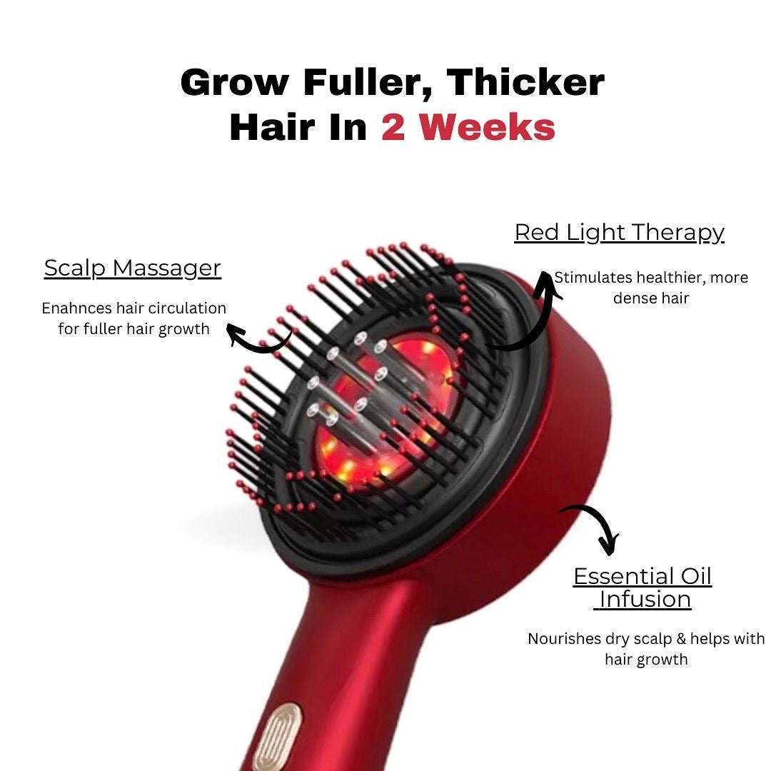 Scalp massager + Oil Applicator
Red light therapy will help with your scalp