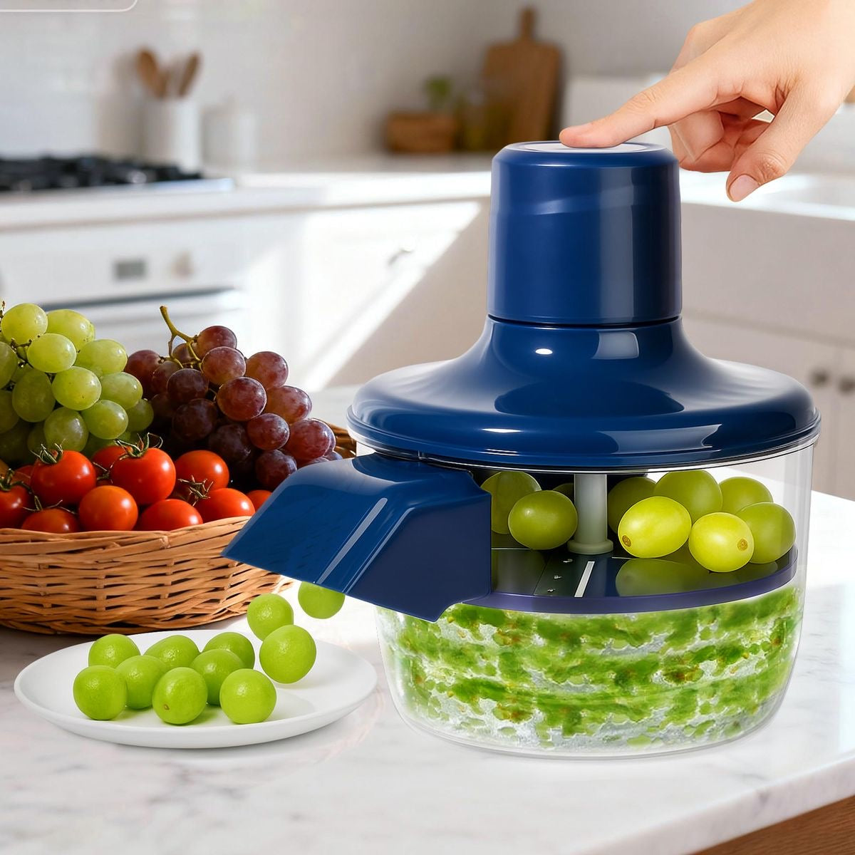 Electric Peeler Machine for Grape, Garlic, Fruit & Vegitables Peeling Machine, Quick Peeling Automatic, Peel and Pulp Separation, Suitable for Families, Camping and other Outdoor Parties