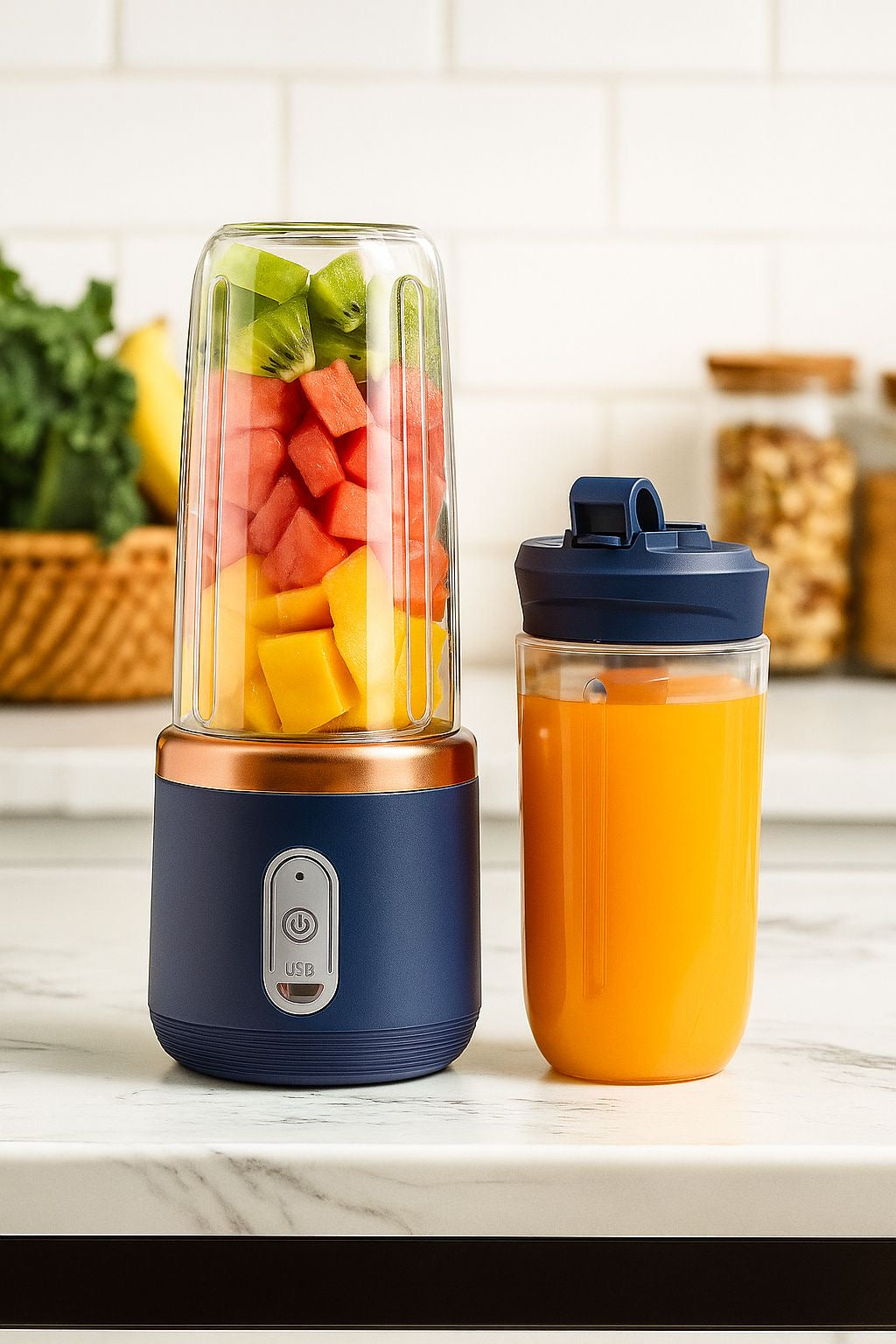 Fruit Juicer Popular USB Blender Juicer Blades Plastic Mini Electric Portable Rechargeable