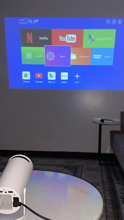 Projector, HY300 PRO Portable Projector, Support 4K 1080P with Dual-Band WIFI6 5G Wireless 5.2